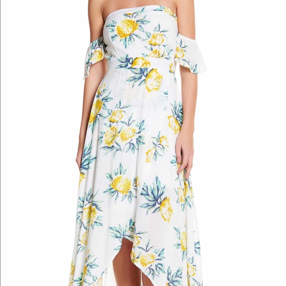 Off the shoulder Floral maxi dress